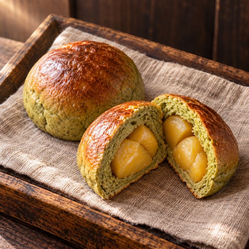 秋のパン「狭山茶と栗のパン」が始まりました